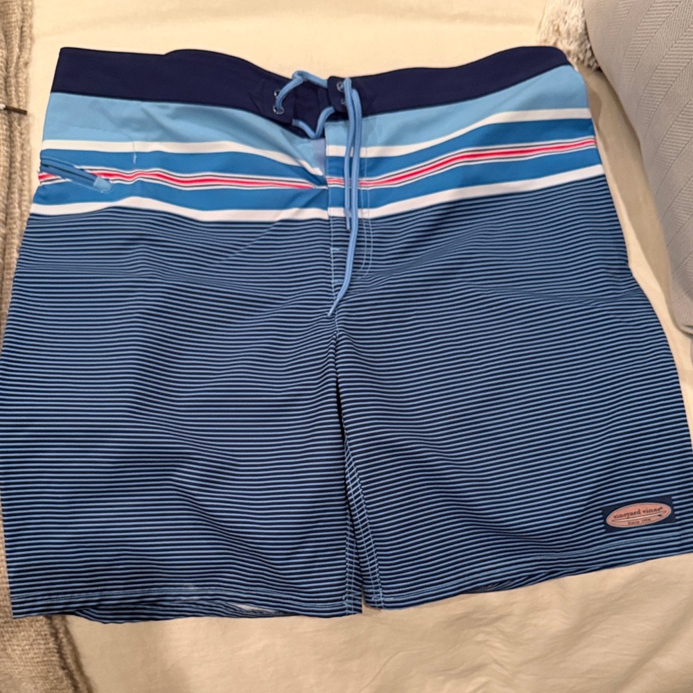 Vineyard Vines Blue Striped Men's Swim Board Shorts